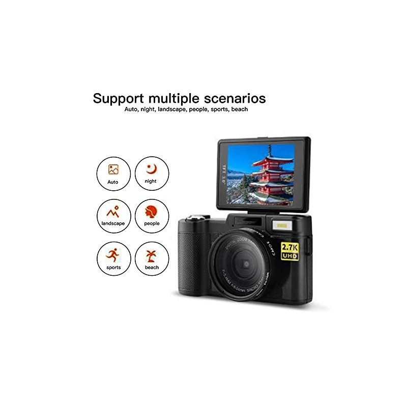 Cmara Digital SLR, Cmara Vlogging Full HD 2.7K, con Una