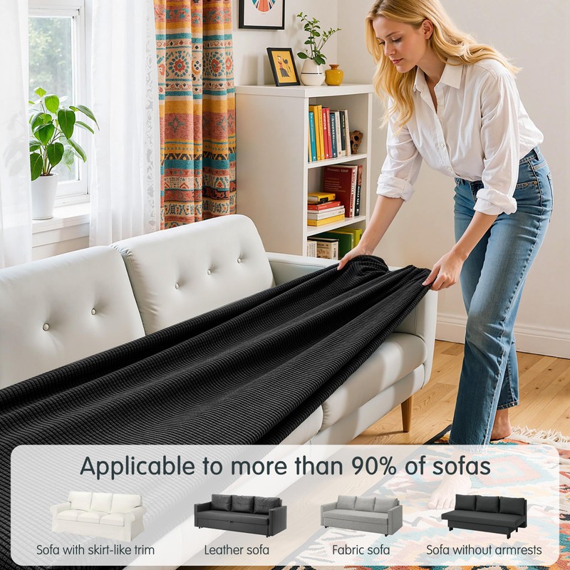 Hokway Couch Cushion Covers Stretch Cushion Covers Sofa Seat Cushion