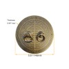 Tiazza A Pair Antique Brass Round Plate Pulls Handle Shoe
