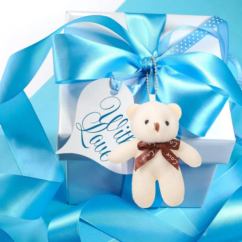12 Llaveros Ositos Miniositos De Peluche Suave Manualidades