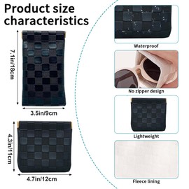 Ruzister 2 x Aufbewahrungstaschen Aus Schwarzem + 2 x Weißem Leder,Kosmetiktasche,Make Up Bag,Teenager Mädchen Geschenke