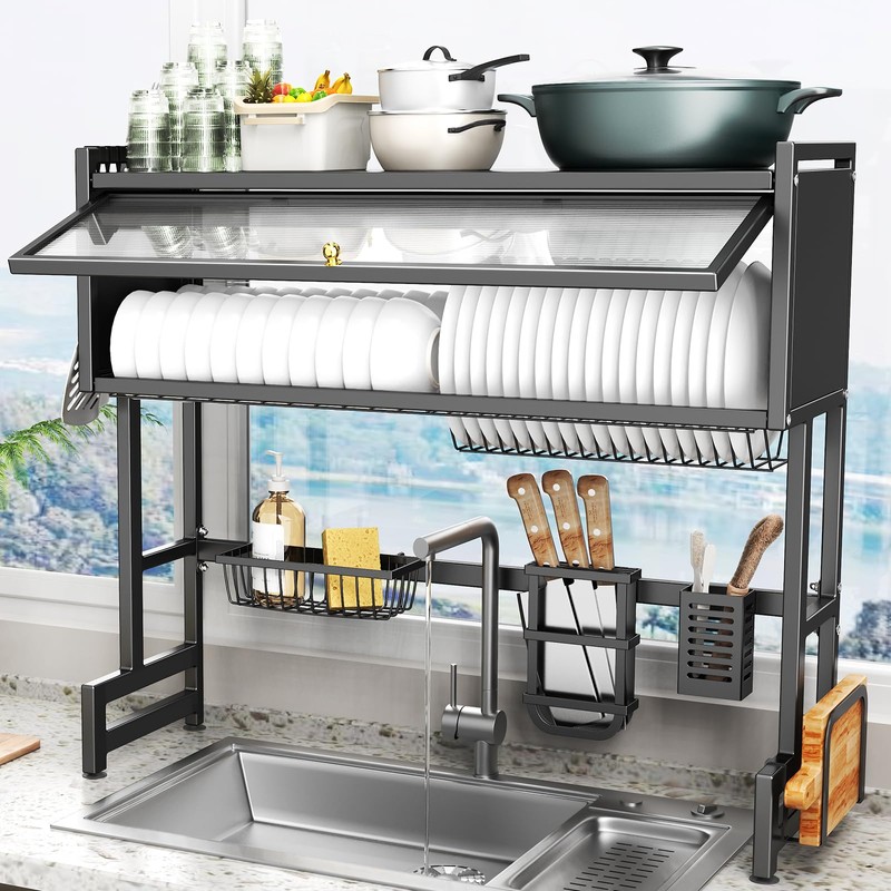 Over The Sink Dish Drainer Drying Rack 3 Tiers with