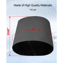 100 Grit 17-3/8 Inch x 38 Inch Drum Sander Conveyor Feed Belt Fit for JET JWDS-1632 Drum Sander, Silicone Carbide Feed Belt, Drum Conveyor Feed Belt