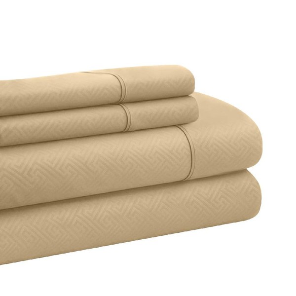 3 Piece Embossed Super Soft Fabric Microfiber Sheets Twin Size
