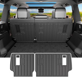 powoq Cargo Mat Compatible with 2024-2026 Toyota Land Cruiser Trunk Mat Lexus GX550 Overtrail Back Seat Protector Cargo Liner TPE Trunk Liner Replacement for 24-26 Toyota Land Cruiser Accessories