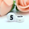 100 Pcs 4x7mm Acrylic Number Beads for Jewelry Making, DIY
