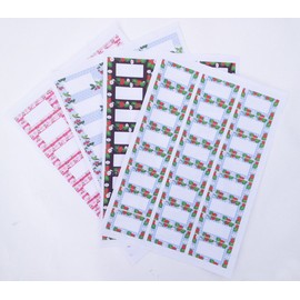Nutley's 96 Fruity Jam Jar Labels, Four Designs