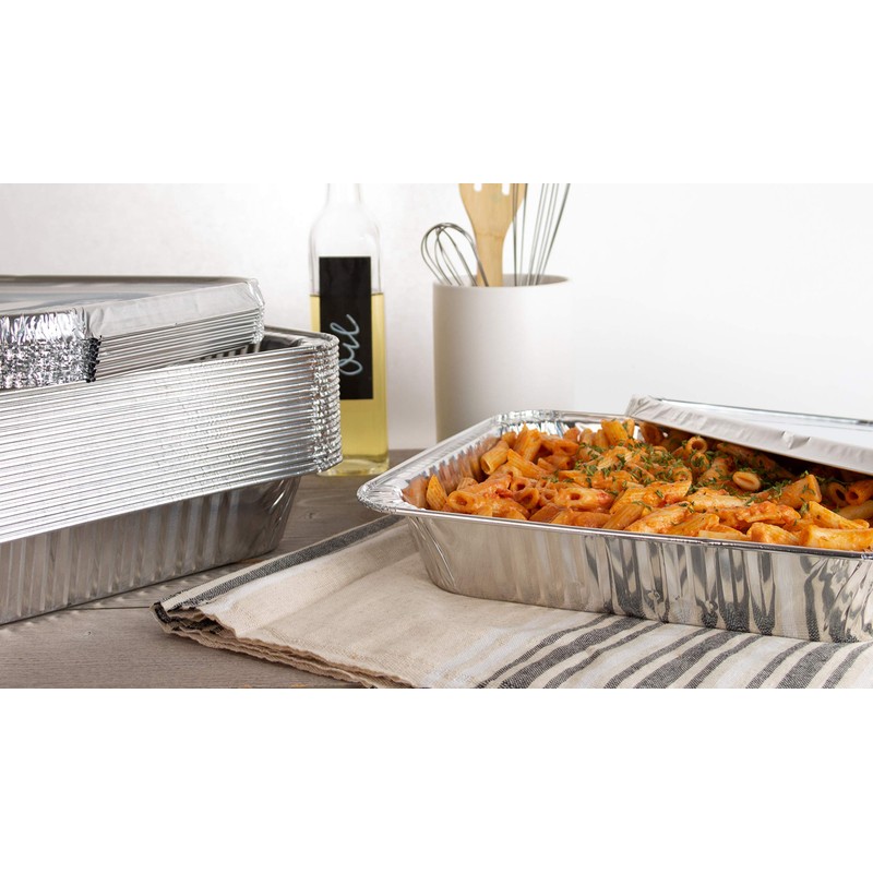 Jetfoil Aluminum Foil Pan with Lids | Half Size Deep