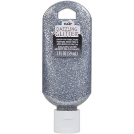Duncan 401-40197 Tulip Dazzling Glitter Brush-On Fabric Paint 2oz-Silver