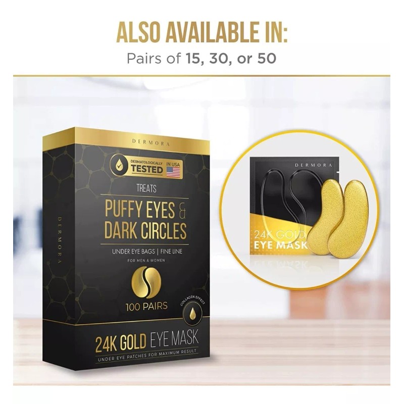 Dermora Parches Hidratantes Veganos Eliminan Ojeras 20 Pares