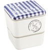 Showa 77072 Lunch Box, Square Nest Lunch Box, Gingham Check,
