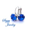 Capri Blue Earrings Made with Genuine Austrian Crystals, 10mm Royal