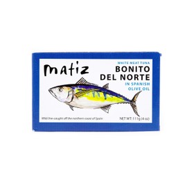Matiz España Bonito Del Norte, 4 Ounce, White Meat Tuna in Olive Oil (1 Tin)