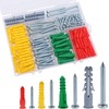 JEGONFRI 208PCS Drywall Anchors and Screws Assortment Kit, Wall Anchors