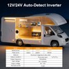 1000W Pure Sine Wave Inverter, 12V/24V Auto-Detect, 50Hz/60Hz Switchable, LCD