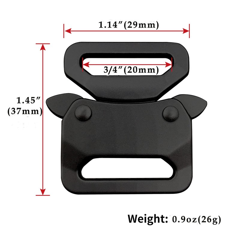 Paracord Bracelet Buckles 2 Pack Metal Side Quick Release Tactical