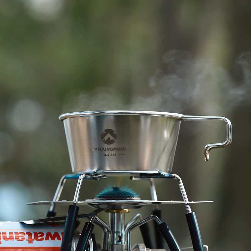 Camping Moon S-360-2P+B Camping Cup, Stainless Steel, Shell Cup, Deep,