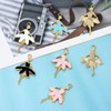 Honbay 24PCS Enamel Alloy Ballerina Ballet Dancer Charms Pendant for