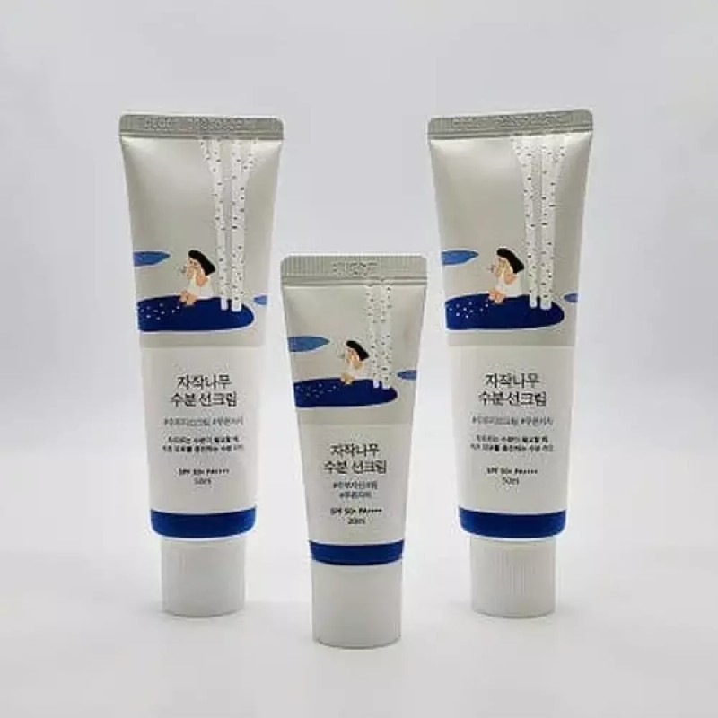 SellerHub [셀러허브]라운드랩 자작나무 수분 선크림 50ml+50ml 더블기획+20ml 휴대용 선크림 set