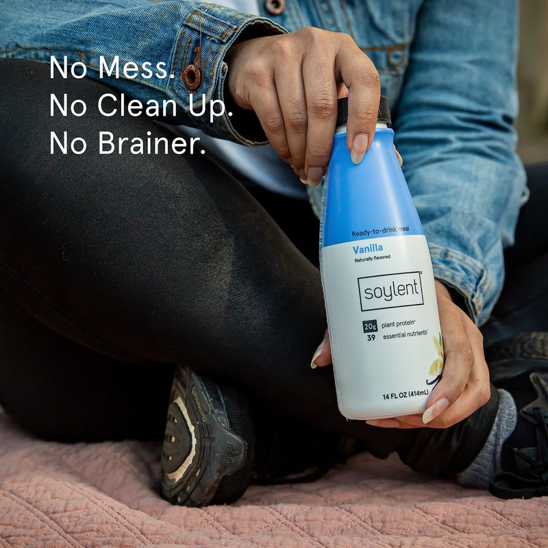 Soylent Complete Meal Replacement Shake, Vanilla, 20g complete protein, 28