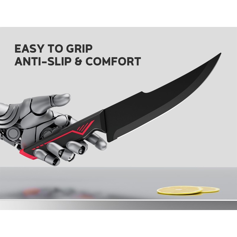 Knife Set - 15 PCS Kitchen Knife Set with Built-in