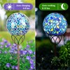 Solar Lights Outdoor Decorative, Solar Gazing Ball Mosaic Garden Stakes