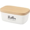 Lilly White Enameled Butter Case, White, Size: Approx. W15, D10,