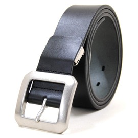 Sumeragi, Made in Japan, Genuine Leather, Single Piece Leather, Casual Belt, 1.5 inches (38 mm), Middle Buckle C, 37.4 inches (95 cm) Compatible, Black