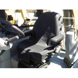 Made in USA - Tractor Backhoe Loader Heavy Equipment Low Back Seat Cover - 20X20, Heavy Duty Canvas, Jay's Equipment Seat Covers