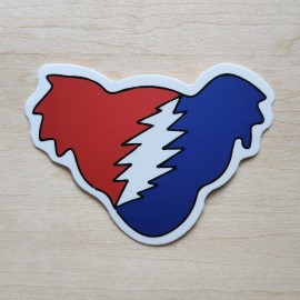 Grateful Dead & Co- Dancing Bear Head Stealie Steal Your Face SYF Vinyl Stickers