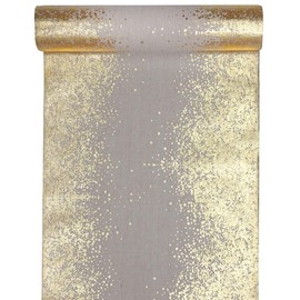 Générique Générique Table Runner in Gold Metal 28 cm x 3 m