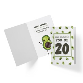 Funny 20th Birthday Card – Funny Avocado 20 years old Anniversary Card – Happy 20th Birthday Card – Hilarious 20th Birthday Card – With A Red Envelope