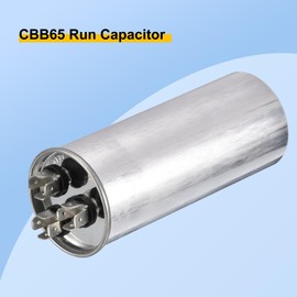 PATIKIL CBB65 Dual Run Start Capacitor, 60+10uF 370VAC 440VAC, Circular Run Capacitor, for Air Conditioner Cool Heat Pump Condenser Straight, AC Motor Fan Starting