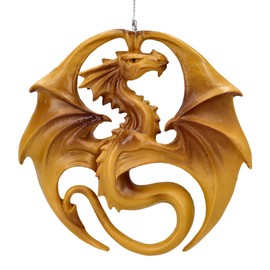 Fantasy Christmas Ornament Dragon Medal by Anne Stokes 12.5cm Gift Box Christmas Bauble Fantasy Gothic Decoration