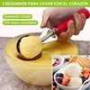 Juego 3 Cucharas de Helado,Premium Acero Inoxidable MecáNico Cookie Cuchara