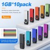 Kepmem 10 Pack 1GB USB Flash Drives 2.0 - Multicolour