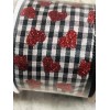 Valentines Valentine’s Crafts Red Hearts On White Satin Ribbon:2.5"x10