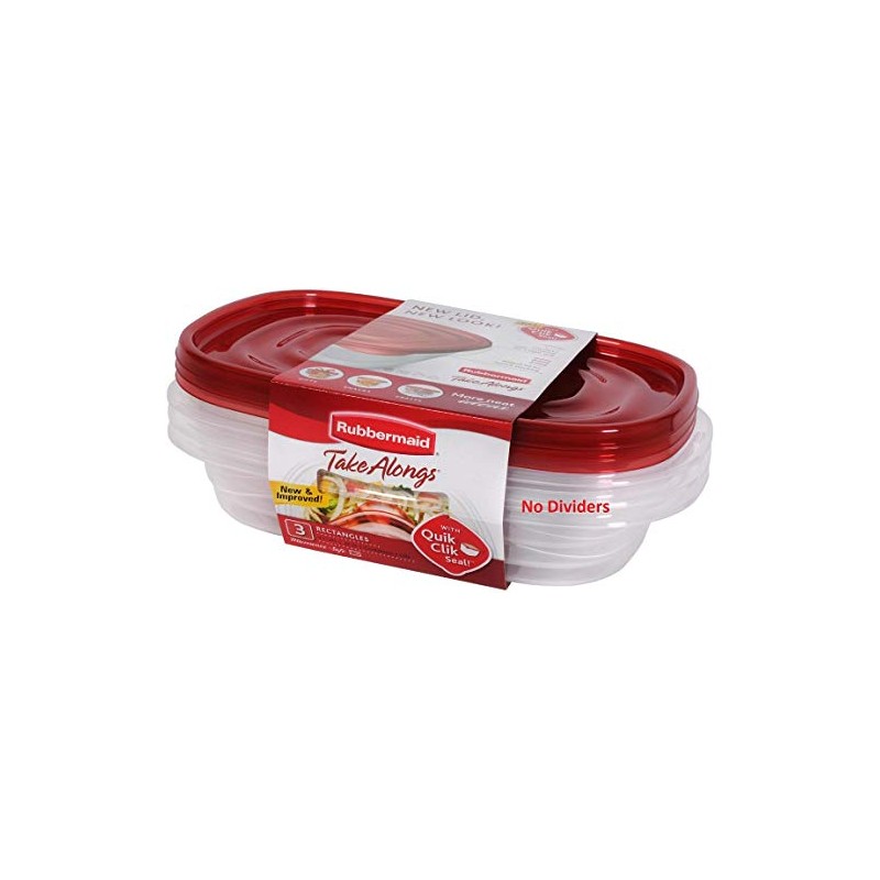 Rubbermaid Take Alongs Rectangle Containers with Lids - 3 CT