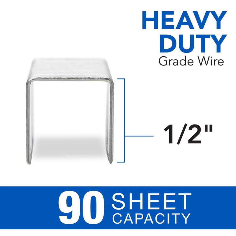 Rexel Swingline Staples, Heavy Duty, 1/2" Length, 90 Sheet Capacity,