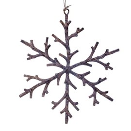 Vickerman 742617-8" Beige Twig Snowflake Christmas Tree Ornament (8 Pack) (RV230801)