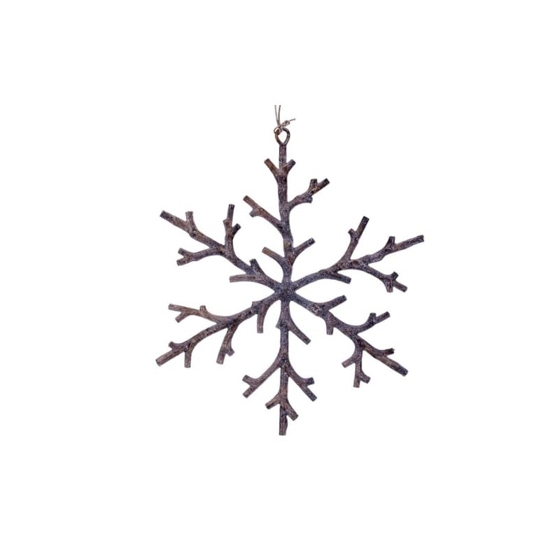 Vickerman 742617-8" Beige Twig Snowflake Christmas Tree Ornament (8 Pack)