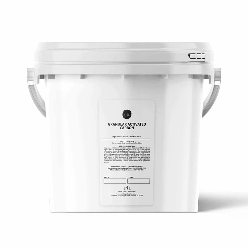 600g or 2.5Kg Bucket Granular Activated Carbon Tub GAC Coconut