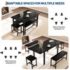 IDEALHOUSE 5-Piece Extendable Dining Table Set for 4-8 People, 63