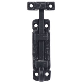 Skandh Antique Iron Tower Bolt Slide Latch Lock Barrel Bolt Locks for Doors Security Latches for Cabinets, Windows, Gate Door Bolts Heavy Duty (Black Powder Coated)