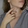 Sterling Silver and Baltic Cherry Amber Ring Dana Size: 9