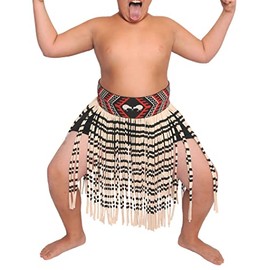 Gollygo'h Boy's 3-Piece Kapa Haka Maori Costume - 3XL / 36 inch waist.