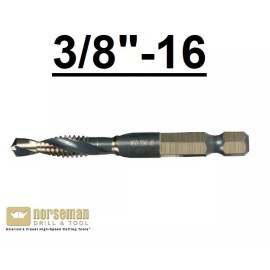 Norseman 3/8-16 Combination Drill & Tap 1/4" Quick Release Norseman / Viking  - 5