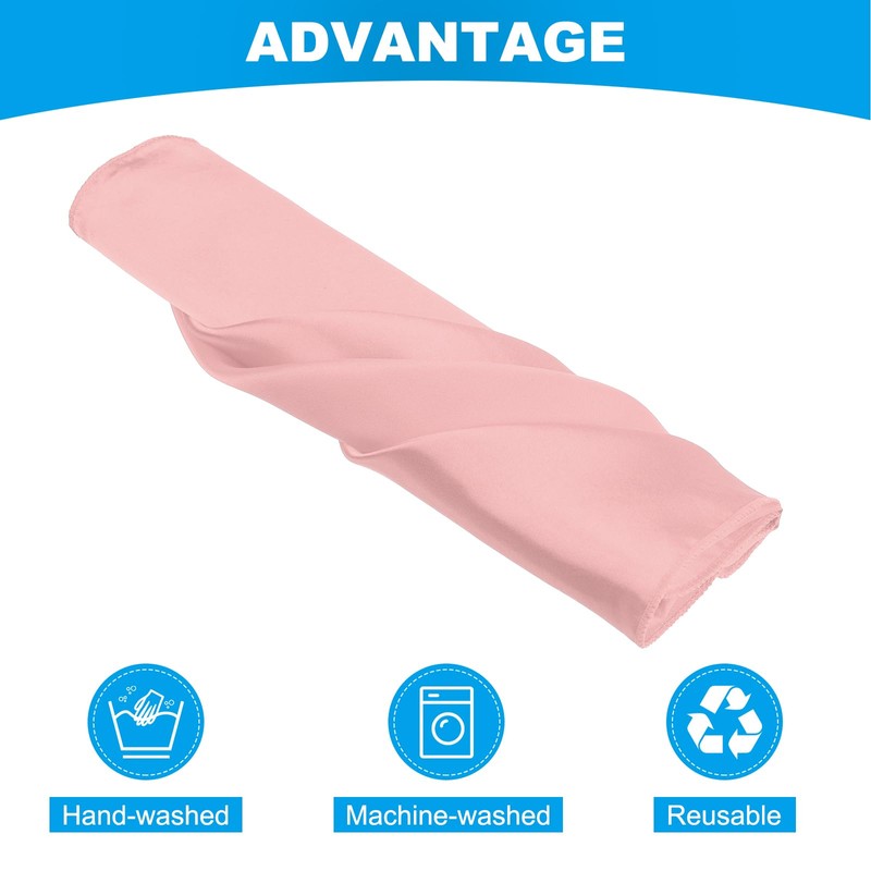 sourcing map 50pcs Rose Gold Satin Table Napkins Polyester Square
