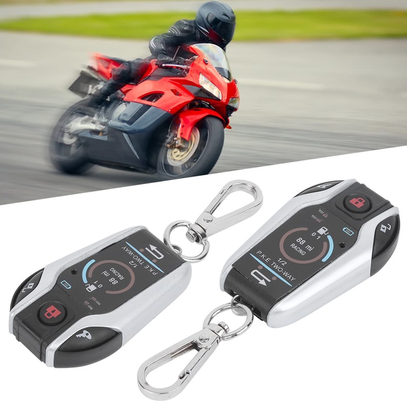 Qiilu 12V 2 Way Motorcycle Security Alarm System with Remote