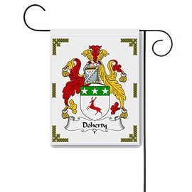 Doherty Coat of Arms/Doherty Family Crest 11 X 15 Garden Flag – Made in the U.S.A.